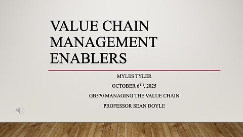Value Chain Management Enablers