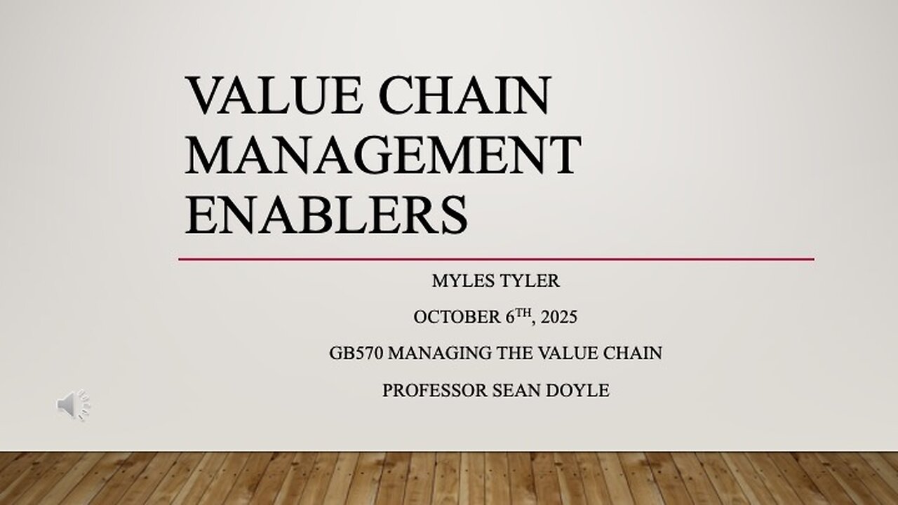 Value Chain Management Enablers