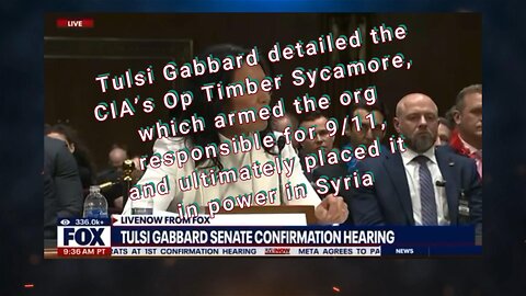 Tulsi Gabbard detailed the CIA’s Op Timber Sycamore, which armed the org responsible for 9/11