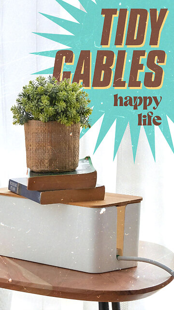 Wooden Cable Management Box