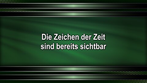 Die Zeichen der Zeit sind bereits sichtbar