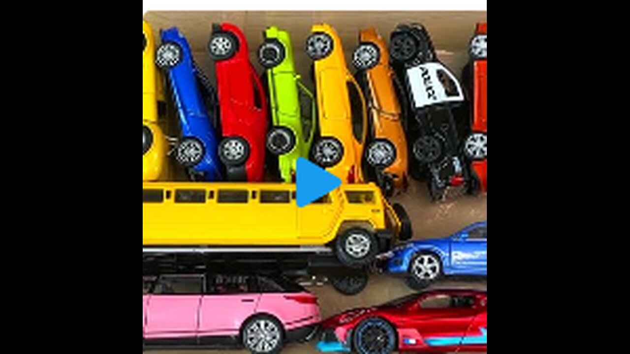 Remove smaller, larger die-cast model car from the box