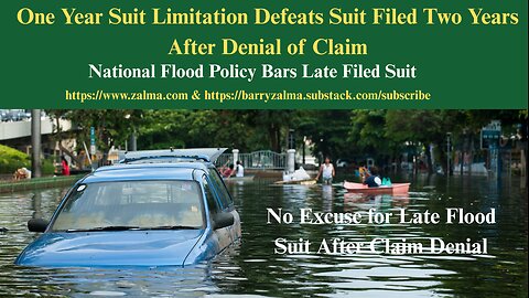 One Year Suit Limitation Defeats Suit Filed Two Years After Denial of Claim