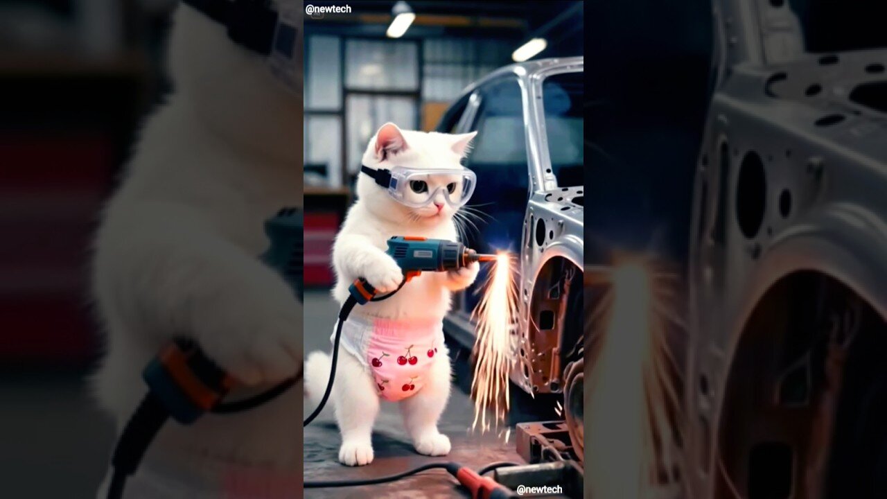 The Kitten Helped Its Father
