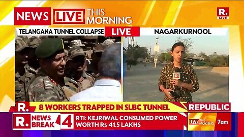 Telangana Tunnel Collapse_ Army, Navy And NDRF Intensify Operations To Rescue 8 Trapped Workers