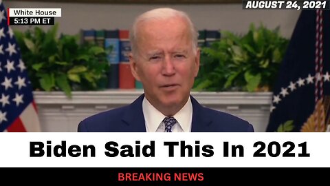 FLASHBACK: Joe Biden Claims Afghan Nationals Being Brought To America Are Vetted