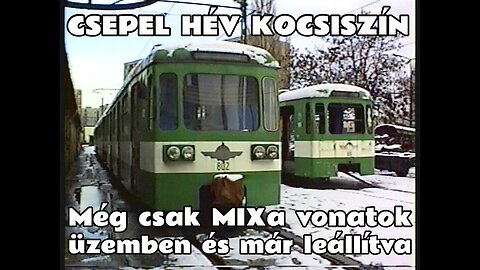 1995.12.27. Látogatás Csepel HÉV kocsiszínben. Üzemelő és már leállított (selejt) MIXa szerelvények.