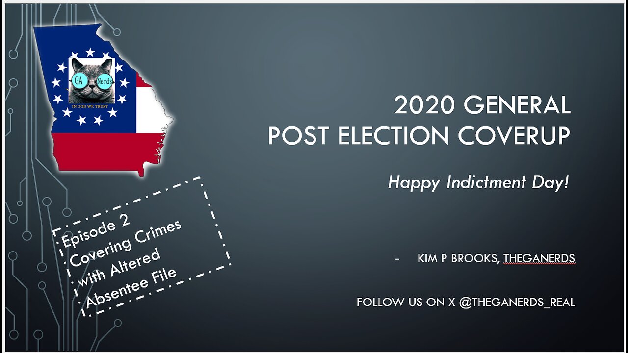 2020 Post Election Padding in Absentee File Episode 2