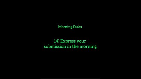 14) Express your submission in the morning