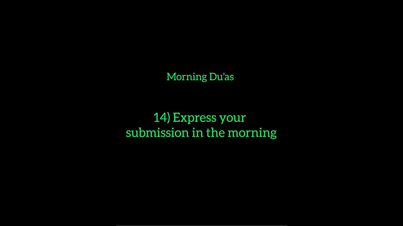 14) Express your submission in the morning