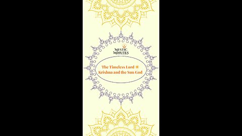 The Timeless Lord ☀️ | Krishna and the Sun God