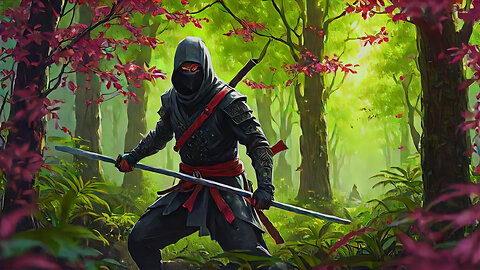 Stealth meets beauty in *Ninja in the Cherry Forest (112)