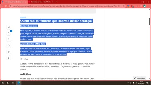 Famosos que não vão deixar herança para os filhos_ de Ronaldo Fenômeno a Zuckerberg