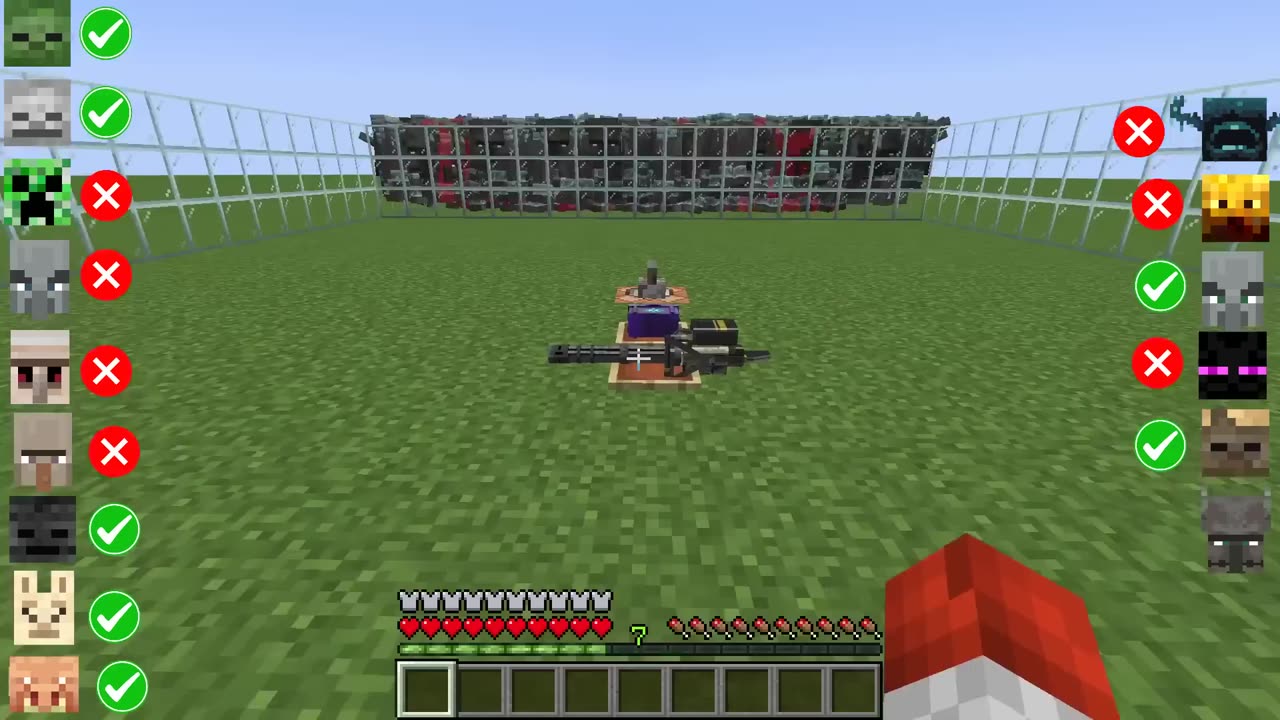 1000 Minecraft Mobs vs the TaCZ Minigun… TOTAL DESTRUCTION!