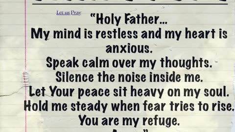 Prayer for Anxiety & Inner Peace | Calm My Mind, Lord - 1 Peter 5:7