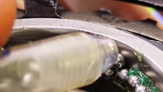 How to install ball bearings in a bicycle freewheel.