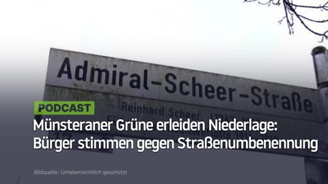 Münsteraner Grüne erleiden Niederlage: Bürger stimmen gegen Straßenumbenennung