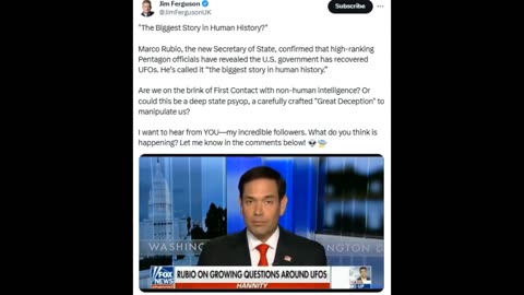 Marco Rubio Comments On The UFO And UAP Activity In Our Skies!