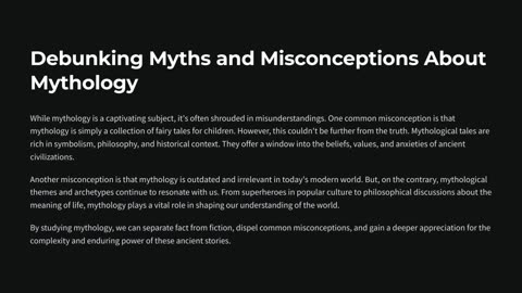 Debunking Myths and Misconceptions about Mythology