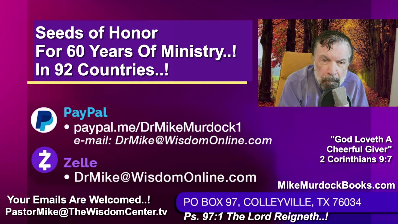 Wed Nov. 5 - Golden Moments With Mike Murdock..!! Part 2..!
