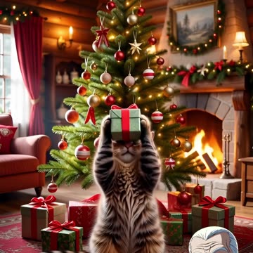 Cat DESTROYS Christmas Tree (Caught on Camera) 🎄🔥