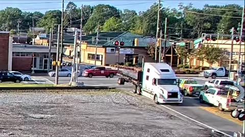 I have no idea what the truck driver is doing.