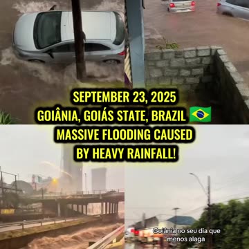 🌊SEPTEMBER 23, 2025.GOIÁS STATE, BRAZIL 🇧🇷 MASSIVE FLOODING CAUSED BY HEAVY RAINFALL!