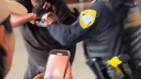 Black anti-ICE agitators arrested by DHS Police inside the Federal Courthouse 