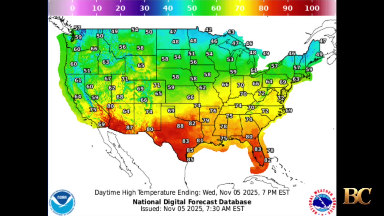 National Weather Forecast (November 5, 2025)