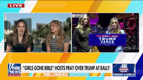 ‘Girls Gone Bible’ hosts pray for Trump at rally: ‘It was such an honor’