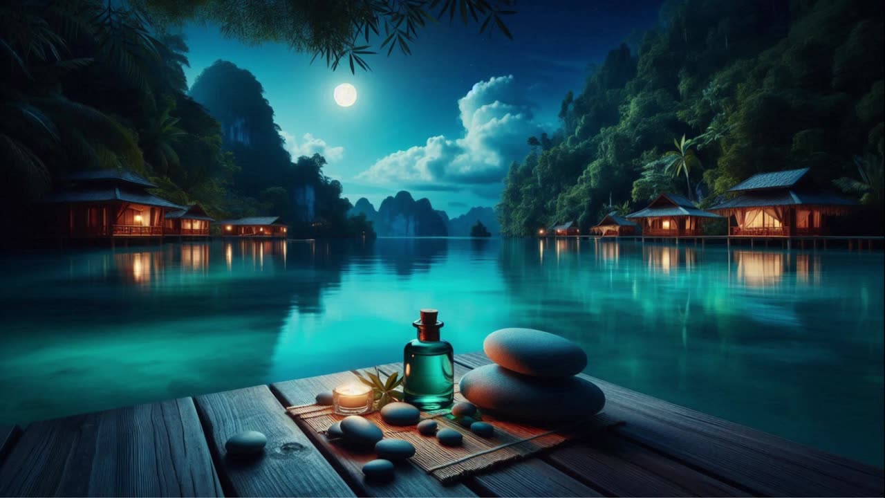 Serene Night by the Waters Away from the World | ASMR for Deep Sleep and Relaxation