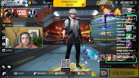 RANK PUSH TO GRANDMASTER 👑 V Badge Lobby | Free Fire LIVE