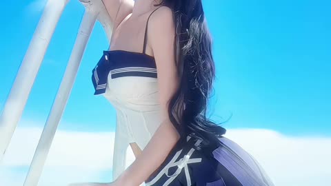 Petite Cobalt Pleated Skirt Energetic Ramp Walk - Daily Beauty EP 540