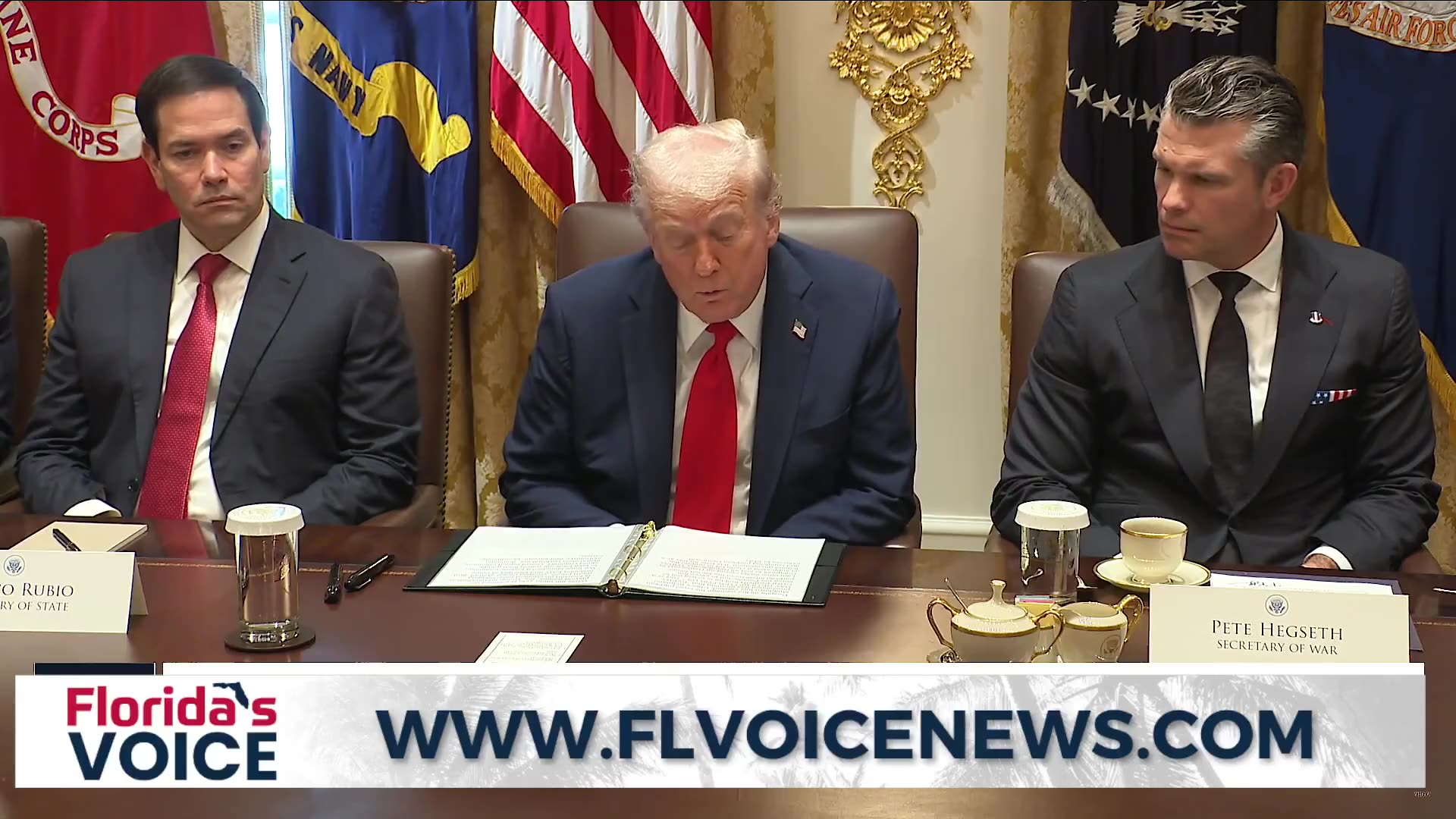 President Trump talks about cutting Democrat programs and some permanently