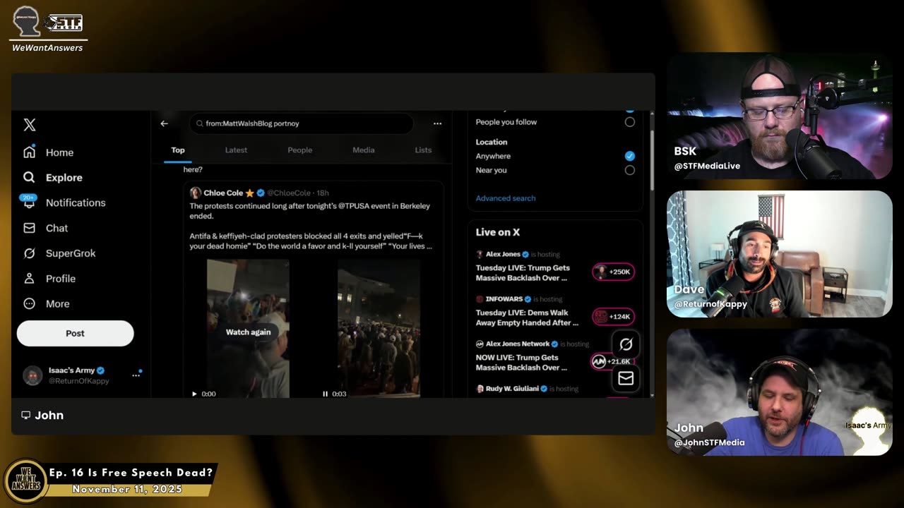 We Want Answers Podcast- Ep. 16: Is Free Speech Dead?