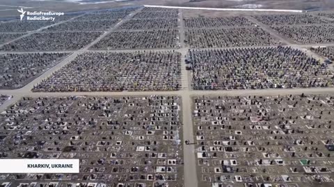 Drone Footage Shows Huge Gravesites Of Ukrainian Soldiers