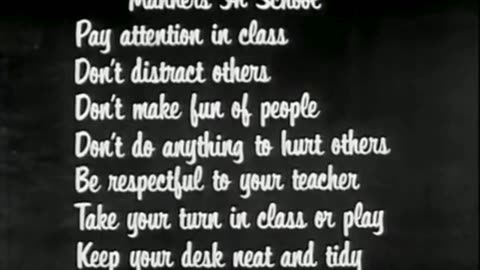 Vintage Film School Manners 1958.