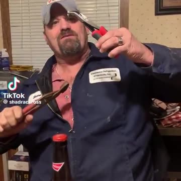 White man does his own dental work