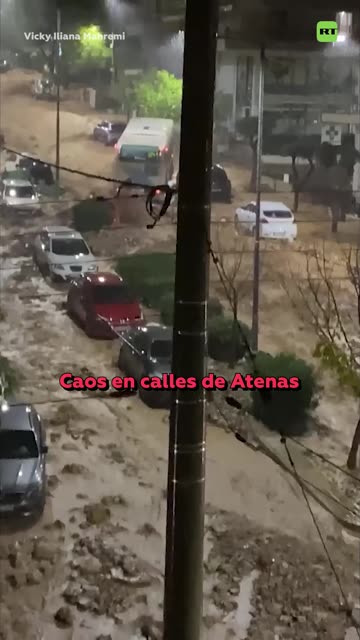 Fuertes lluvias provocan inundaciones en Atenas