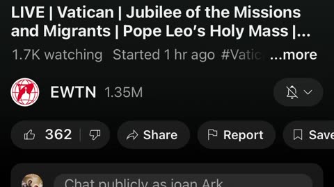 EWTN : Holy Mass : Missions and Migrants
			