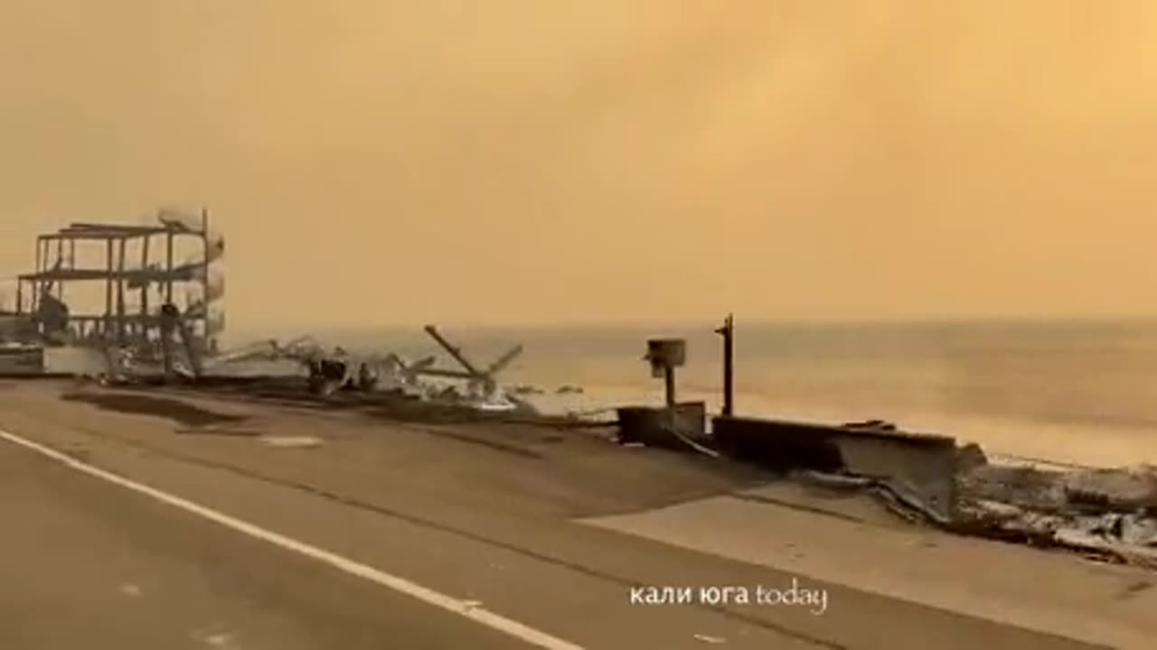The Malibu waterfront in the United States, has largely disappeared.