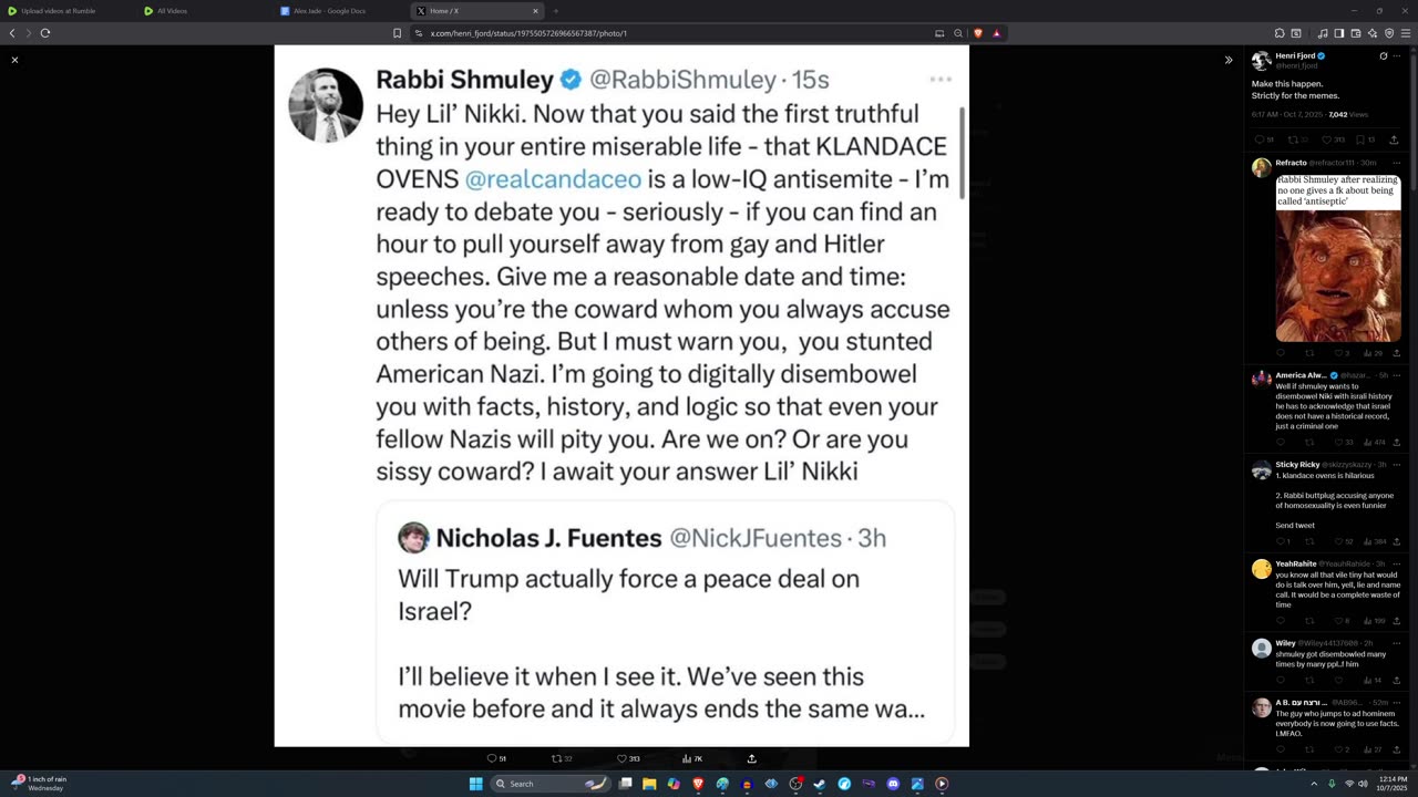 Dildo Rabbi Stealing Insults like it's Palestinian Land