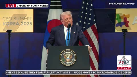 WATCH: President Trump Delivers Remarks at the APEC CEP Summit in South Korea - 10/29/25