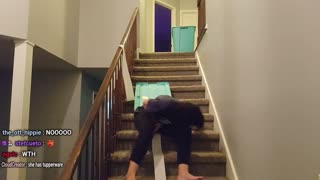 MercOffDaPerc Sliding Down The Stairs On Stream | Kick Clips