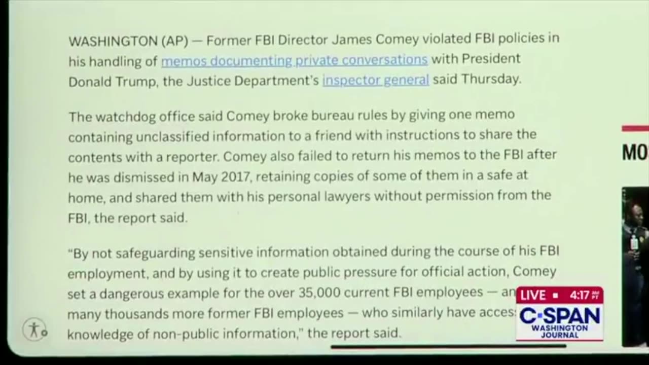 C-Span talks to liberal about Jim Comey, Lib loses big