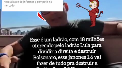 Com 3,5 bilhões para comprar apoio e recuperar sua imagem o Lulaladrão vai pra cima da direita comprar um novo Filipe feto e um janones 1.6. esse trezoitão recebeu 18 milhões, vai aparecer muitos iguais!