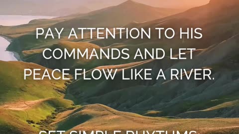 Obedience Brings Peace