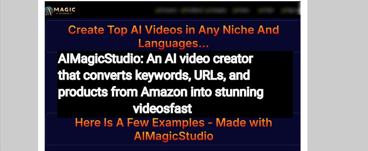 AI Magic Studio Demo: Create high-quality, professional videos in minutes using keywords, and URLs