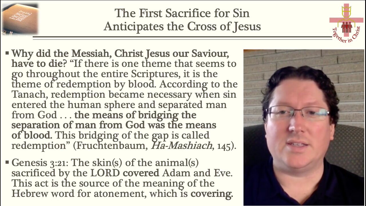 The First Sacrifice for Sin Anticipates the Cross of Jesus