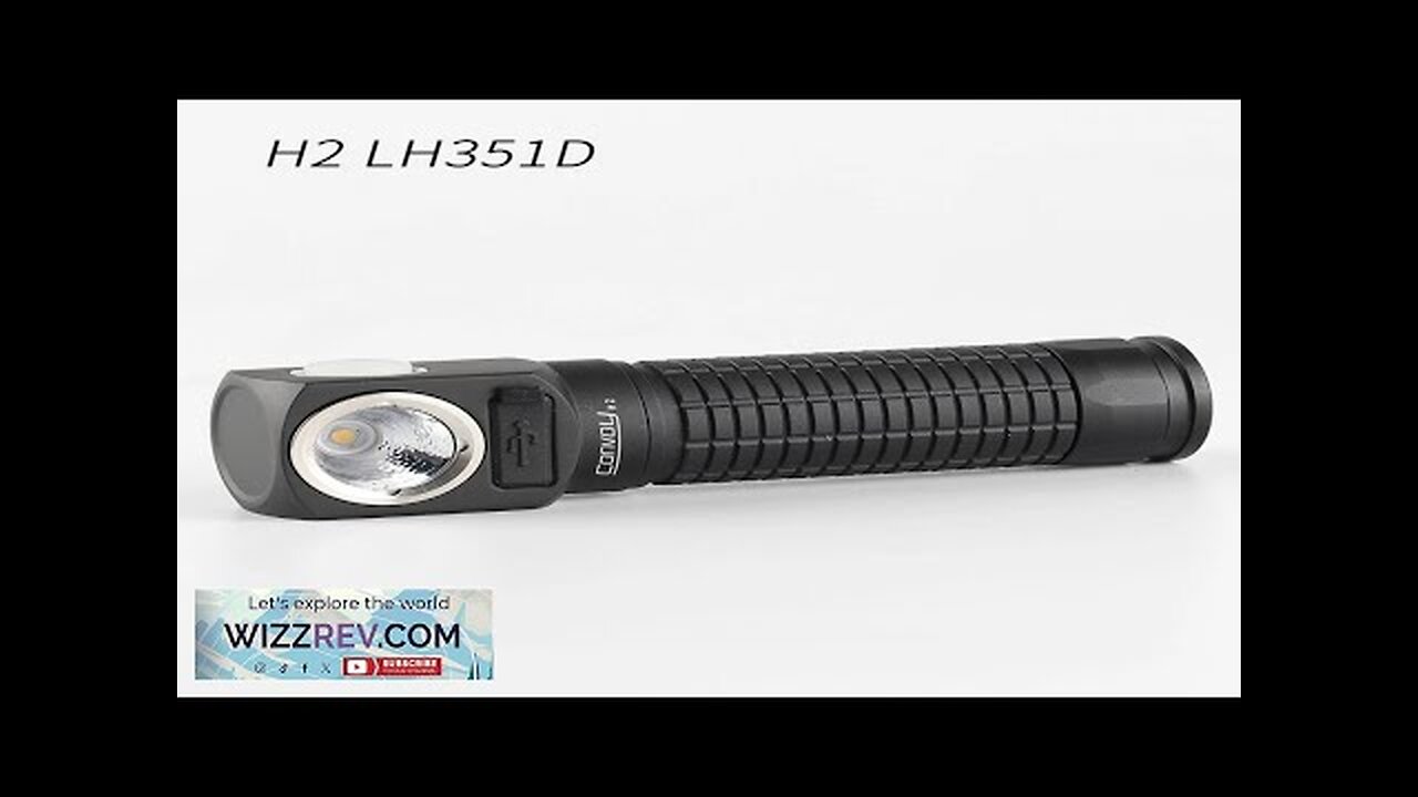 Convoy H2 LH351D LED Flashlight+Headlight 18650 Headlamp Lanterna High Powerful Torch Review